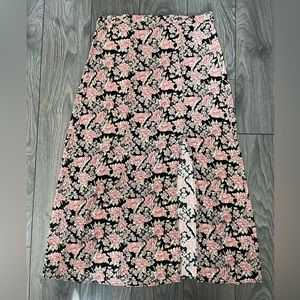 American Eagle Floral Midi Skirt